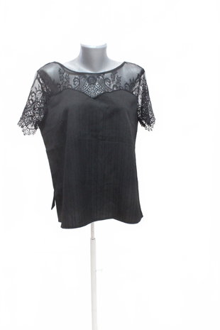 Damen -T-ShirtSheinohne Aufdruck,farbeschwarz,größe40