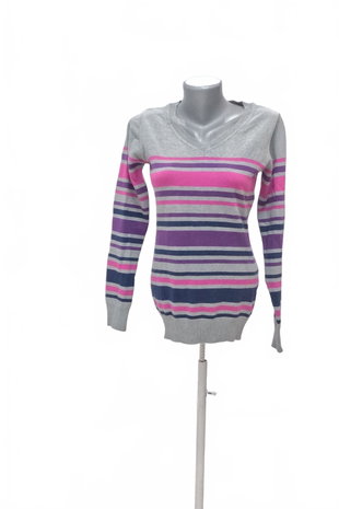 Damen -T-ShirtAlpine Proohne Aufdruck,farbegestreift,größeS