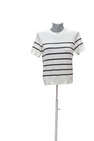 Damen -T-ShirtEsmaraohne Aufdruck,farbegestreift,größeS