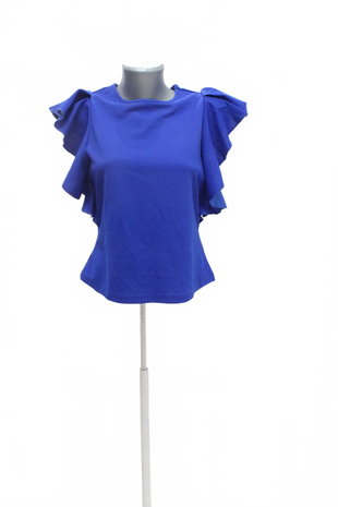 Damen -T-ShirtSheinohne Aufdruck,farbeblau,größeL