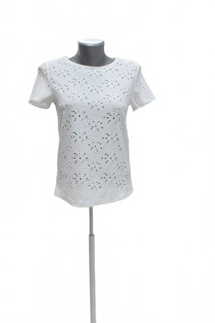 Damen -T-ShirtJaninaohne Aufdruck,farbeweiss,größeXS