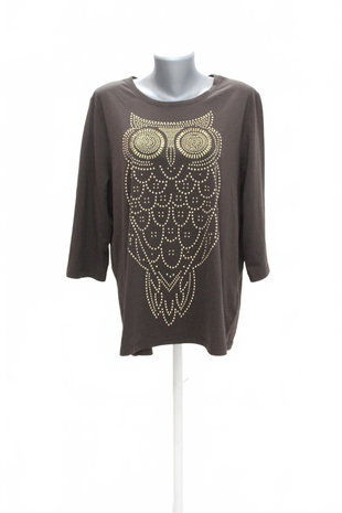 Damen -T-ShirtGenesismit Aufdruck,farbebraun,größe50
