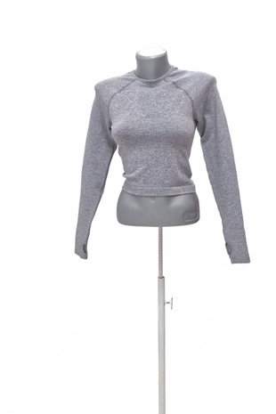 Damen -T-ShirtF&Fohne Aufdruck,farbegrau,größeXS