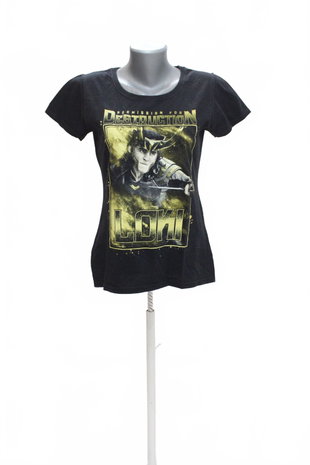 Damen -T-ShirtGenesismit Aufdruck,farbeschwarz,größeM