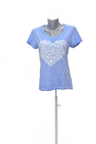 Damen -T-ShirtGenesismit Aufdruck,farbeblau,größeM