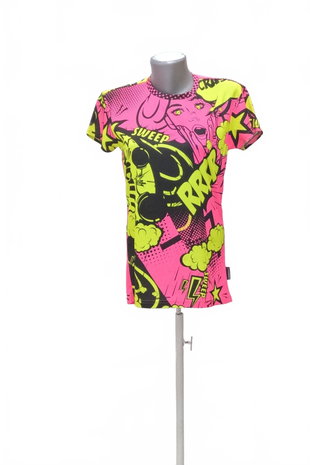 Damen -T-ShirtGenesismit Aufdruck,farbemehrfarbig,größeL