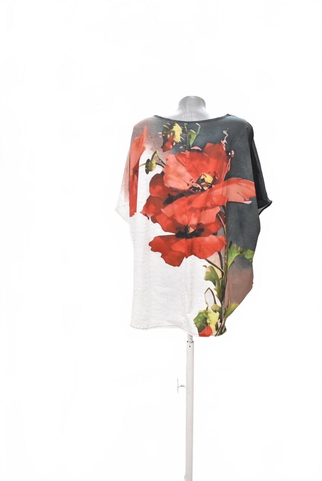 Damen -T-ShirtSheinohne Aufdruck,farbegeblümt,größe3XL