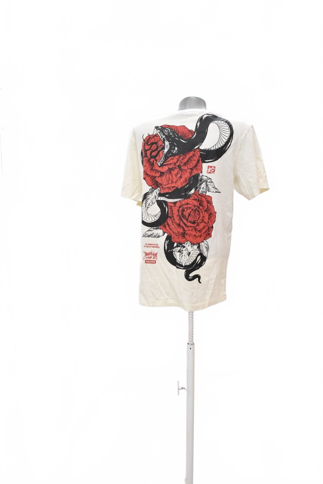 Damen -T-ShirtCroppmit Aufdruck,farbebeige,größeM