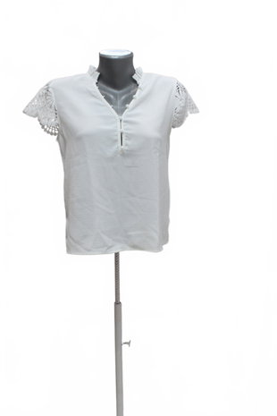 Damen -T-ShirtSheinohne Aufdruck,farbeweiss,größe34