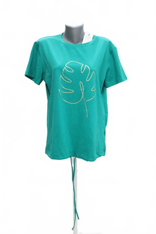 Damen -T-ShirtGenesismit Aufdruck,farbetůrkis,größeXL