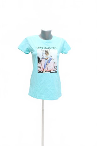 Damen -T-ShirtGenesismit Aufdruck,farbeblau,größeL