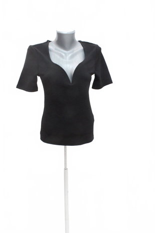 Damen -T-ShirtSheinohne Aufdruck,farbeschwarz,größe36