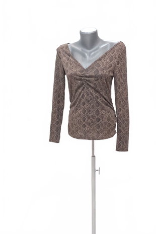Damen -T-ShirtMonkiohne Aufdruck,farbeanimal-print,größeM