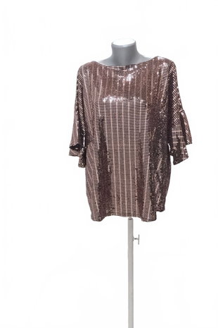 Damen -T-ShirtF&Fohne Aufdruck,farbegold,größe48