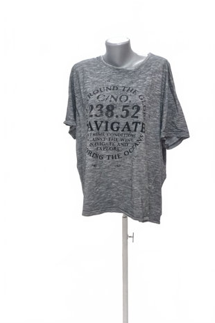Damen -T-ShirtCandamit Aufdruck,farbegrau,größe2XL