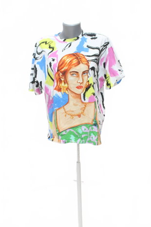 Damen -T-ShirtZaramit Aufdruck,farbemehrfarbig,größeL