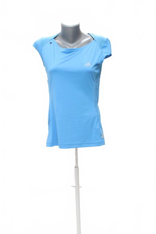 Damen -T-ShirtAdidasohne Aufdruck,farbeblau,größe40