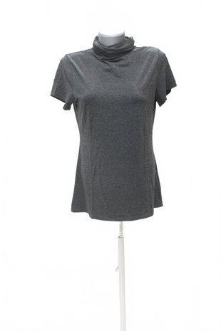 Damen -T-ShirtCamaieuohne Aufdruck,farbegrau,größeL