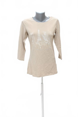 Damen -T-ShirtOrsaymit Aufdruck,farbebeige,größeS
