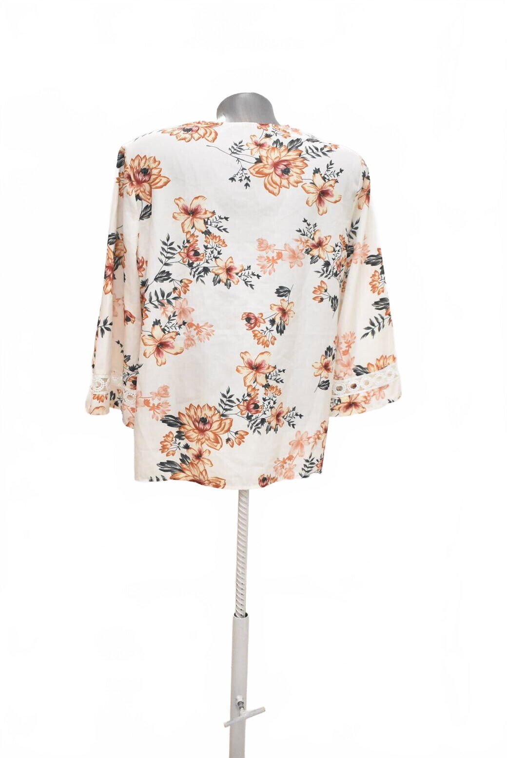 Damen -T-ShirtSheinohne Aufdruck,farbegeblümt,größeM