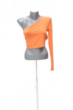 Damen -T-ShirtSheinohne Aufdruck,farbeorange,größeS