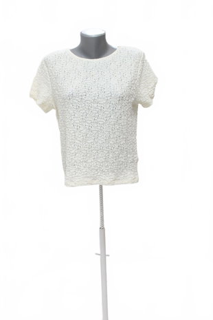 Damen -T-ShirtF&Fohne Aufdruck,farbebeige,größeL