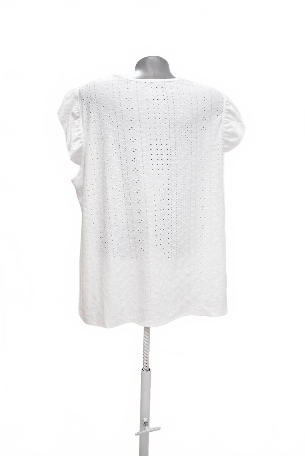 Damen -T-ShirtSheinohne Aufdruck,farbeweiss,größe2XL