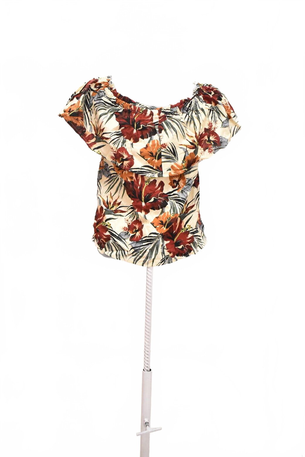 Damen -T-ShirtOnlyohne Aufdruck,farbegeblümt,größeS