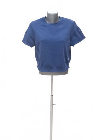 Damen -T-ShirtAdidasohne Aufdruck,farbeblau,größeS