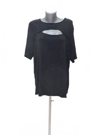 Damen -T-ShirtMaxi Blueohne Aufdruck,farbeschwarz,größe50