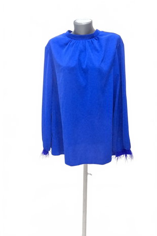 Damen -T-ShirtSheinohne Aufdruck,farbeblau,größeXL