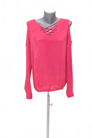 Damen -T-ShirtAmisuohne Aufdruck,farberute,größeS