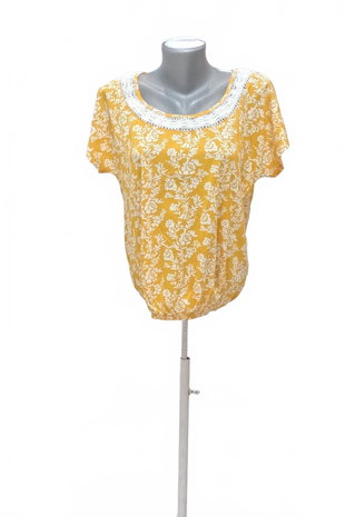 Damen -T-ShirtF&Fohne Aufdruck,farbegeblümt,größe34
