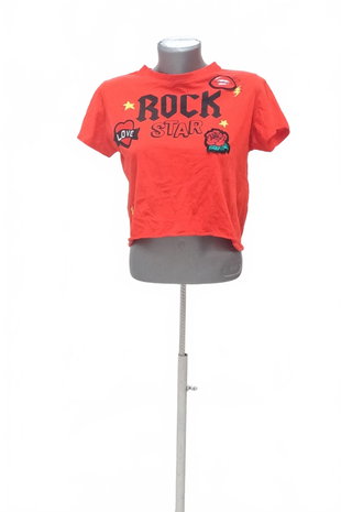 Damen -T-ShirtTerranovamit Aufdruck,farberot,größeS