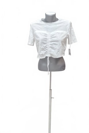 Damen -T-ShirtTezenisohne Aufdruck,farbeweiss,größeS