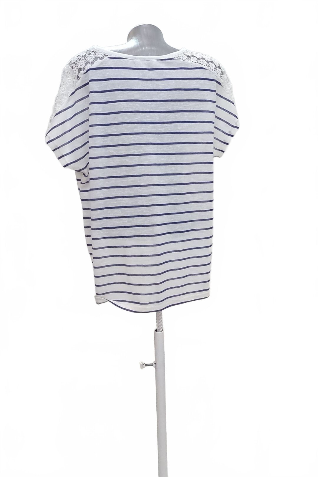 Damen -T-ShirtF&Fohne Aufdruck,farbegestreift,größe48