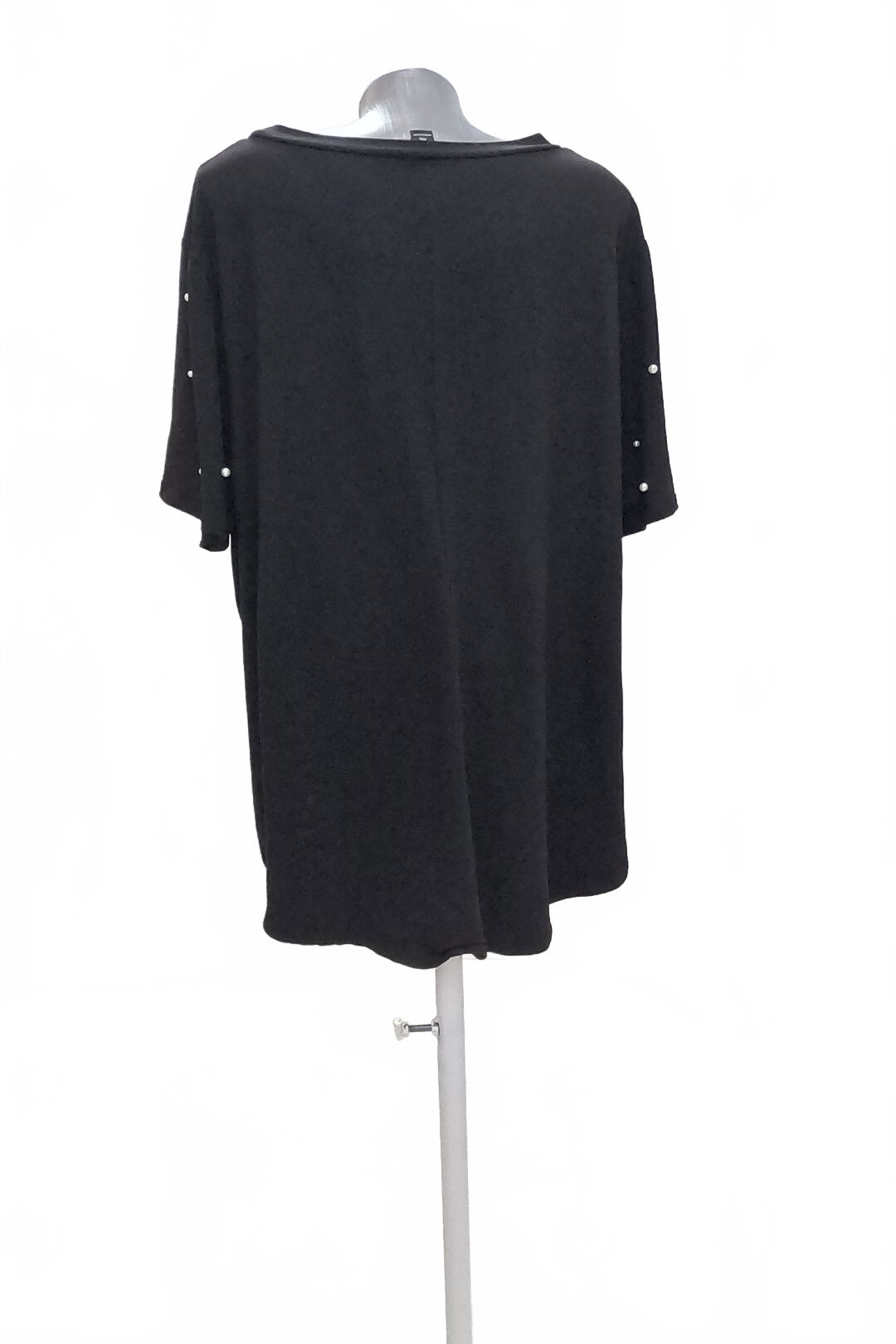 Damen -T-ShirtSheinohne Aufdruck,farbeschwarz,größe4XL