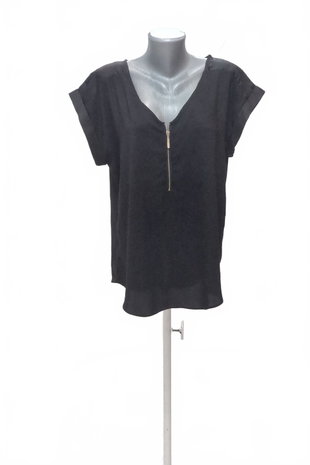 Damen -T-ShirtGenesisohne Aufdruck,farbeschwarz,größeXL