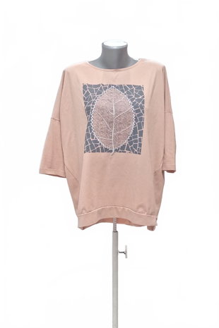 Damen -T-ShirtGenesismit Aufdruck,farberute,größeM
