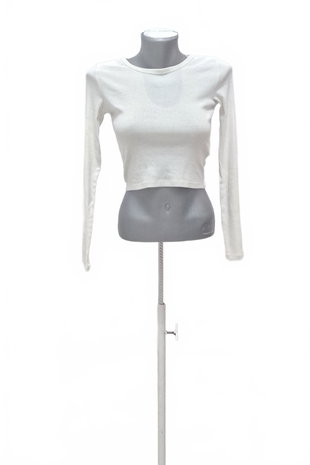 Damen -T-ShirtPull&Bearohne Aufdruck,farbeweiss,größeS