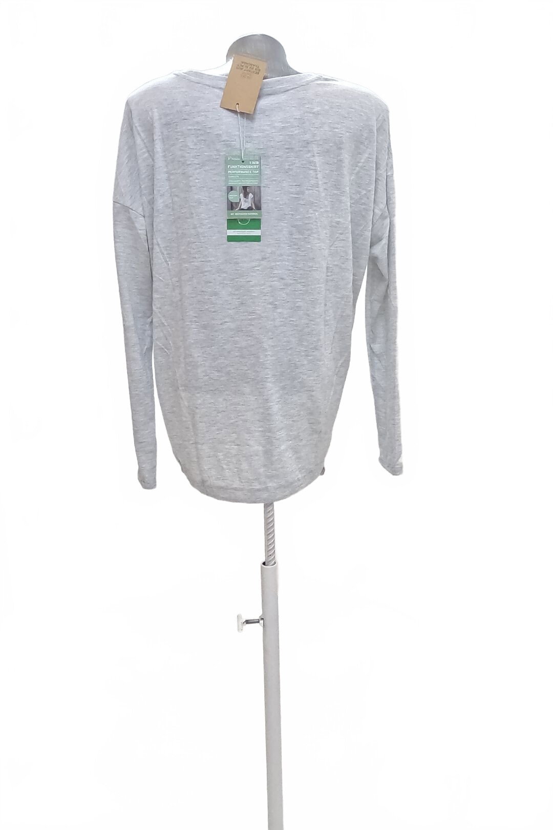 Damen -T-ShirtTchiboohne Aufdruck,farbegrau,größeS