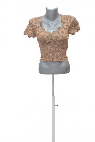Damen -T-ShirtAmisuohne Aufdruck,farbebraun,größeS