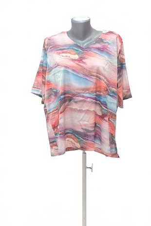 Damen -T-ShirtGenesisohne Aufdruck,farbemehrfarbig,größe2XL