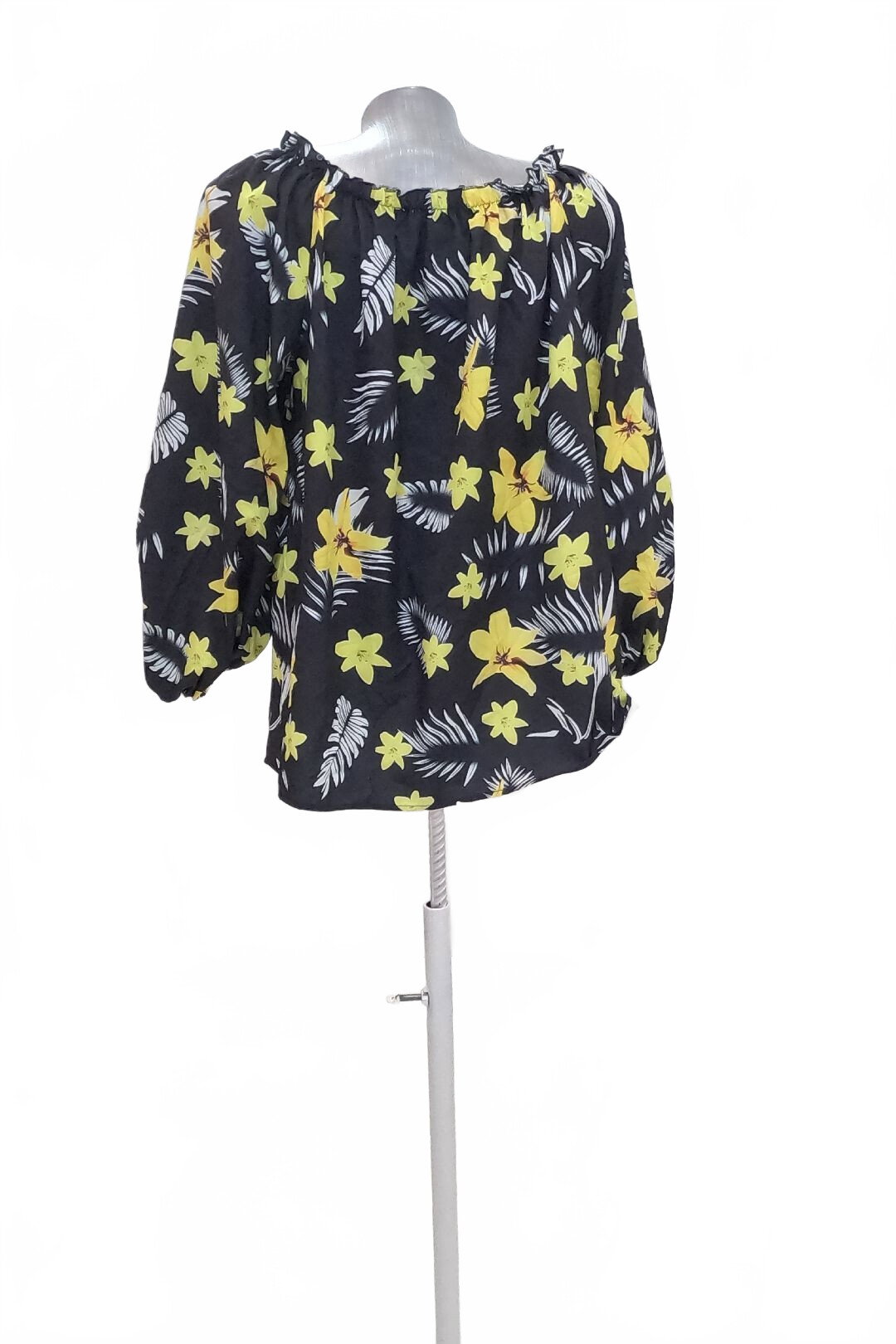 Damen -T-ShirtSheinohne Aufdruck,farbegeblümt,größeL