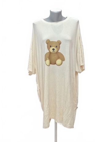 Damen -T-ShirtGenesismit Aufdruck,farbebeige,größe6XL