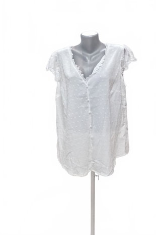 Damen -T-ShirtSheinohne Aufdruck,farbeweiss,größe2XL