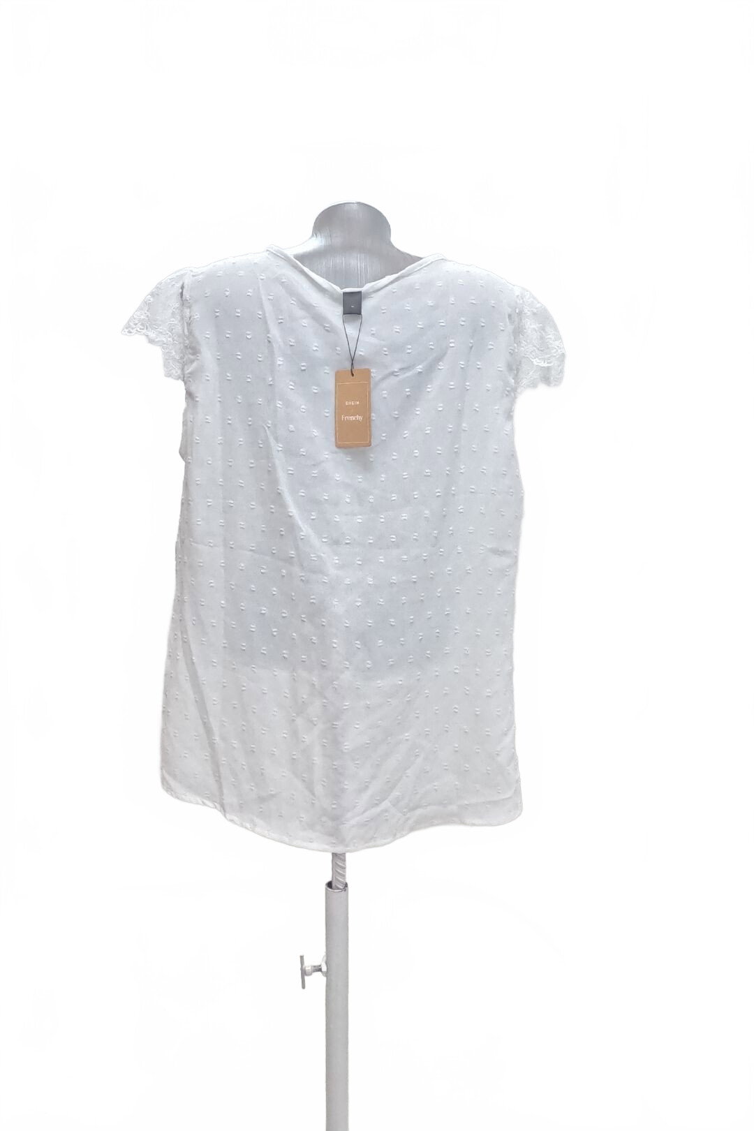 Damen -T-ShirtSheinohne Aufdruck,farbeweiss,größe2XL