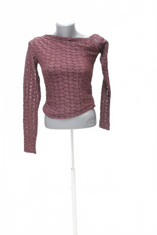 Damen -T-ShirtPull&Bearohne Aufdruck,farbebordo,größeS