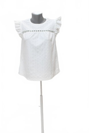 Damen -T-ShirtSheinohne Aufdruck,farbeweiss,größeS