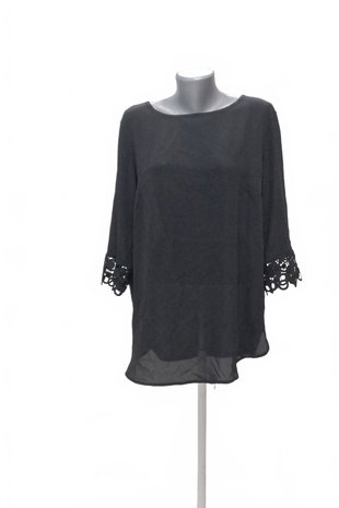Damen -T-ShirtEsmaraohne Aufdruck,farbeschwarz,größe48